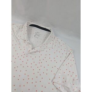 Nike Polo Shirt XL Dri-Fit Standard Fit Golf Daisy's All Over Print Excellent